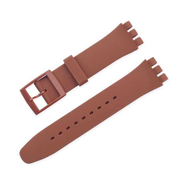 Simple Design Solid Color Watch Silicone Strap Wristwatch Band Belt Watches Repair Upgrade Modified Spare Parts Brown
