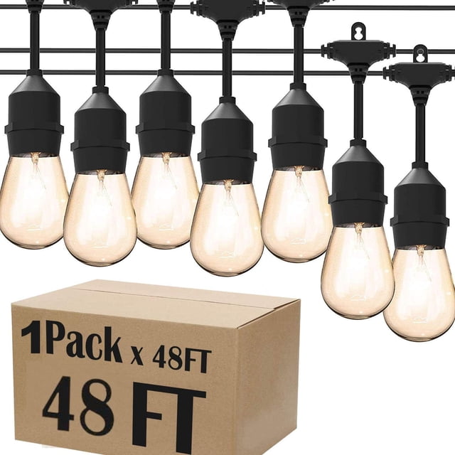 Luces de Cadena Magictec 15 LED 14.6 m Negra Resistente al Clima