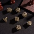 thumbnail image 2 of Cusdie 7-Die Metal DND Dice Set, Dragon Wings Design Metal Polyhedral D&D Dice Set for DND Dungeons and Dragons TTRPG Role Playing Games, 2 of 5