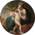 thumbnail image 2 of Benjamin West 20x20 Gold Ornate Framed and Double Matted Museum Art Print Titled - Cupid, Stung by a Bee, is Cherished by His Mother (1774), 2 of 4