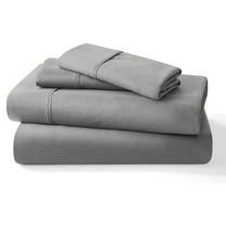 4PC Bedding Set, 100% Organic Cotton 600 Thread Count, 24" Deep Pocket - [King, Light Grey]