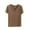 Coffee, variant on fatyb Womens V Neck Ribbed T Shirts Casual Short Sleeve Basic Tees Comfy Loose Summer Tops for Women