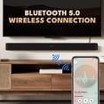 thumbnail image 6 of Dammyty Sound Bar for TV, 60W Soundbar with Built-in Subwoofer, 3D Surround Sound System TV Sound Bar, Home Theater Speakers, HDMI-ARC, Bluetooth, Optical, Coaxial, USB & AUX, 6 of 8