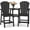 Classic Black, variant on MUCHENGHY HDPE Tall Adirondack Chair Set of 2 w/ Connecting Table, Balcony Bar Stools, White