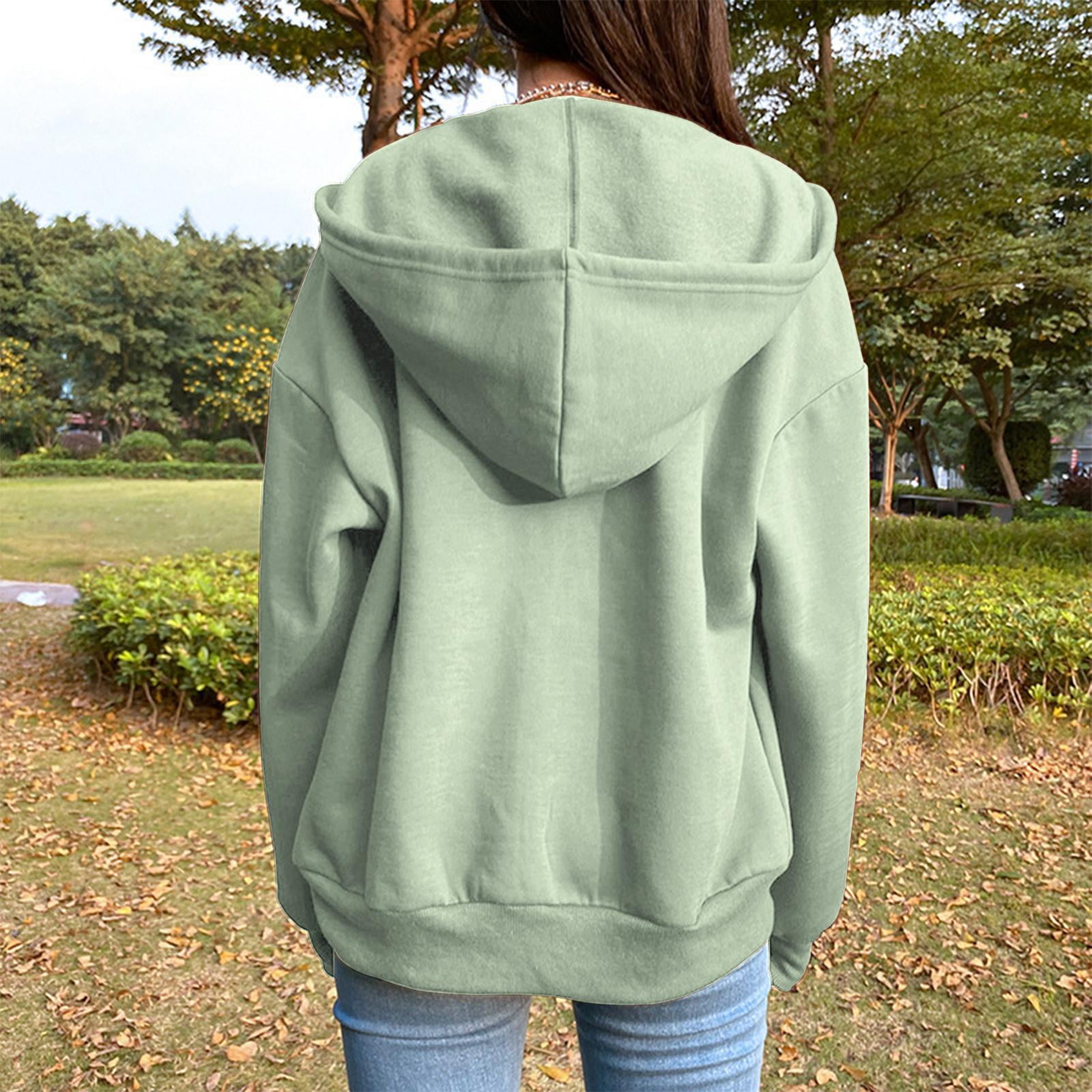 veste sweat capuche vert femme