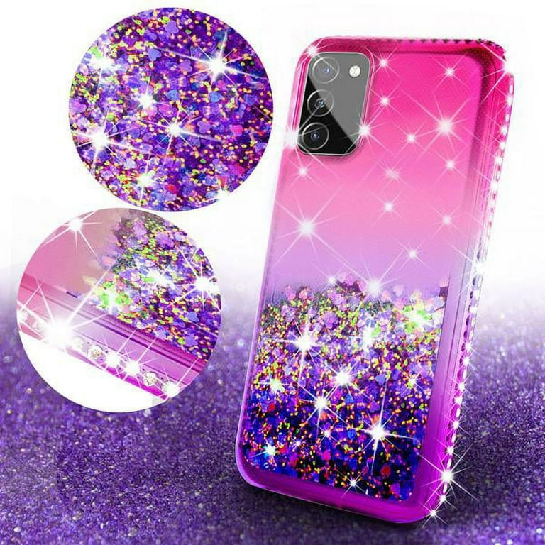 Cute Phone Case for Galaxy A12 Case w[Tempered Glass] Liquid