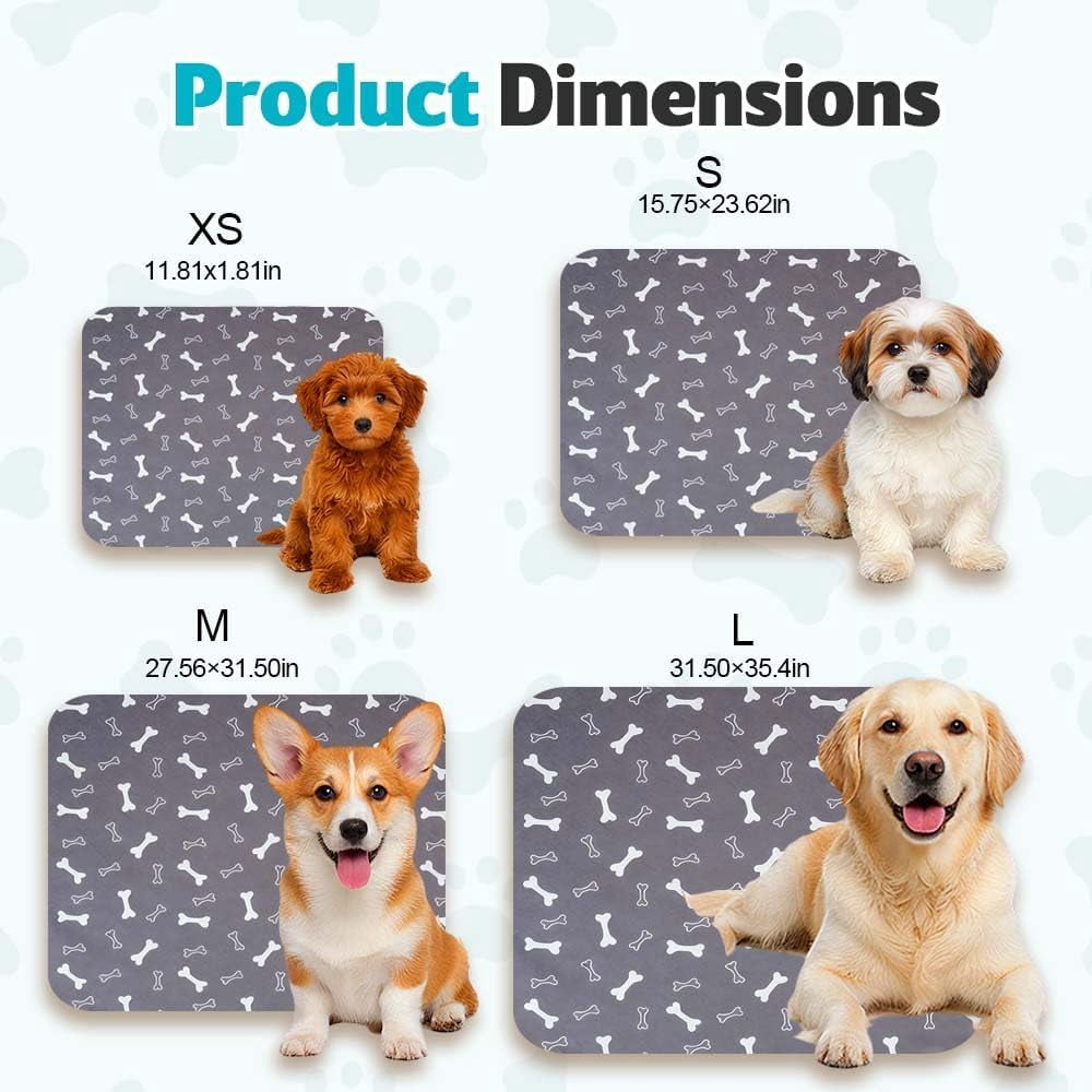 Puppy Pads for Dogs, 2026 New Washable Puppy Pads with Pheromones, Pee Pads for Dogs & Cats, Durable Leak-Proof & Anti-Slip Pet Training Pads for Home & Travel, Reusable (Grey, 27.6" x 31.5")