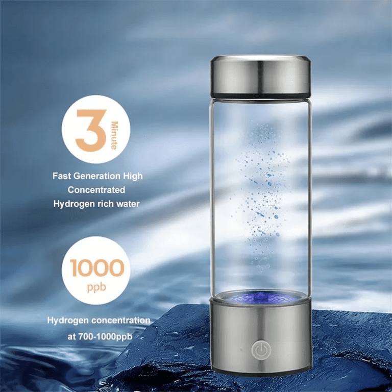 Aqua Fusion Hydrogen Water Bottle - 5th Gen Tech, 2100mAh Battery, Smart Display, Portable Hydrogen Generator
