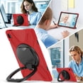 thumbnail image 4 of Case for Samsung Galaxy Tab S10 FE+ 13.1 inch, 360 Degree Rotating Hand Grip Shockproof Cover with Shoulder Strap, Red, 4 of 7