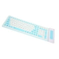 thumbnail image 1 of Soft Silicone Keyboard, 2.4G Cordless 107 Keys Waterproof Oilproof Folding Keyboard, Bright Color Ergonomic Design Keyboard, Fully Silent Using, 1 of 8