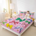 thumbnail image 4 of Manfei Ribbon Bow Knot Queen Sheet Sets,Princess Bowtie Flat Sheet,Rainbow Cartoon Bow Queen Fitted Sheet For Girl,Luxury Bedroom Decor,4 Pieces, 4 of 7
