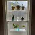 thumbnail image 1 of EIGTHTAIL Transpaent Acrylic Window Plant Shelves 2/3 Layers Clear Hanging Floating Wall Shelf Flower Pot Rack Planter Stand Decor, 1 of 10