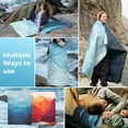 thumbnail image 3 of KingCamp Lightweight Camping Blanket Alternative Puffy Quilt, 1.26 lbs Portable Travel Blanket for Camping, Picnic, Hiking, Stadium, Airplane, 79" x 57", Printed Design, 3 of 8