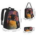 thumbnail image 4 of Naloa Abstract Pattern Penguin Print Large Capacity Backpack Lunch Bag Pencil Case Combination 3 Piece Set for Student, 4 of 8