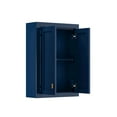 thumbnail image 4 of Water Creation Madison 33" Solid Hardwood Medicine Cabinet in Blue/Chrome, 4 of 4