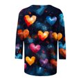 thumbnail image 5 of Viikei Long Sleeve Tops for Women Dressy,Women'sFashion Printing Casual Round-Neck 3/4 Sleeve T-shirt Blouse Multicolor XXXL, 5 of 5
