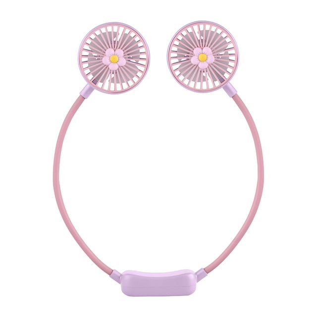 Purple Multi Direction Adjustment Hanging Fan Portable Outdoor Small Cute Big Wind Power Silent Walking Camping Folding Usb Charging Compact Build #ODgkv