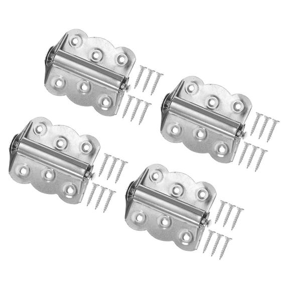 HONMEET 4-Pack Stainless Steel Spring Hinges for Screen Doors with Auto Reset and Plated Hardware