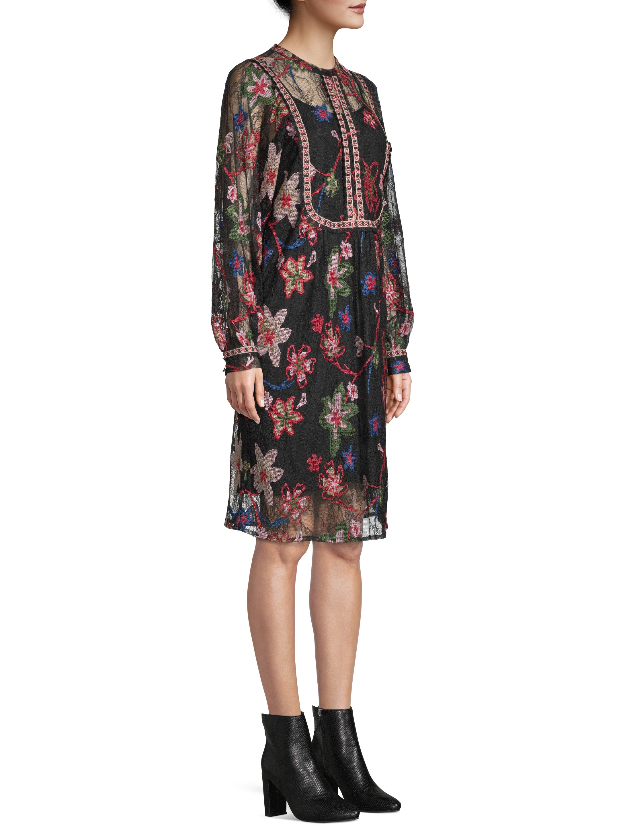 Sui by Anna Sui Women's Floral Embroidered Lace Dress - image 3 of 5