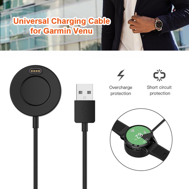 Adaptador de datos del cable de carga de la base del muelle del cargador USB para el reloj Venu 2 Fenix 5