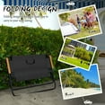 thumbnail image 4 of Outsunny Folding Patio Chair for 2 People with Armrest, Mesh Fabric Seat, 4 of 10