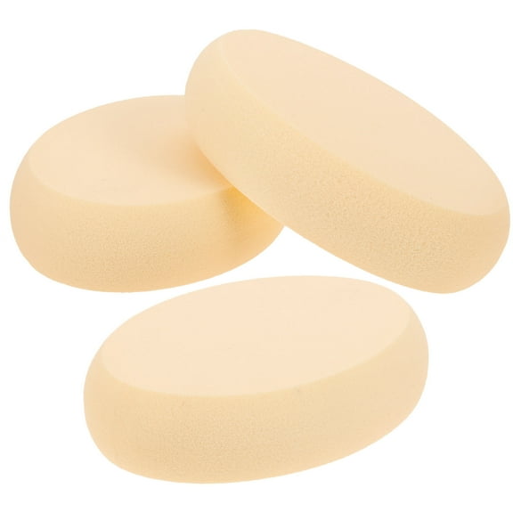Supvox 3pcs Durable Oval Makeup Sponges for Loose Powder Application Gift for Friends and Family