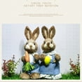 thumbnail image 2 of Cute Garden Ornaments Standing Rabbits Bunny Decorations Party Supplies Easter Decorations Exquisite Hand Gifts Prizes Birthday Gifts Straw Rabbit TYPE C, 2 of 7