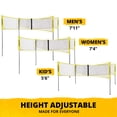 thumbnail image 2 of CROSSNET Volleyball Net for Adults and Kids - 4 Square Volleyball Net Set - Quick Assemble Outdoor Games, 2 of 5