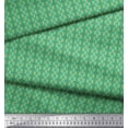 thumbnail image 3 of Soimoi Satin Silk Fabric Ogee Small Print Fabric by The Yard 42 Inch Wide, 3 of 3