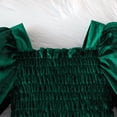 thumbnail image 4 of OBEEII Kids Girls Warm Velvet Dress Long Sleeve Tiered Ruffle Tutu Dresses Green Girls Winter Dresses for Evening Gown Wedding Holiday Clothes, 4 of 7