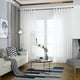 thumbnail image 5 of Cortina semitransparente blanca hueca, cortina de panel de gasa de ventana transpirable para dormitorio, sala de estar, 2 piezas, 100x250cm Guardurnaity LF0159-03B*2, 5 of 7
