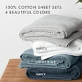thumbnail image 6 of Noble Linens 6 Piece Farmhouse Cotton Bath Towel Set, Light Blue, 6 of 11