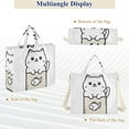 thumbnail image 6 of FORMRS Womens Corduroy Tote Bag Crossbody Shoulder Handbag with Pocket, Beige Chubby Cat, 6 of 7