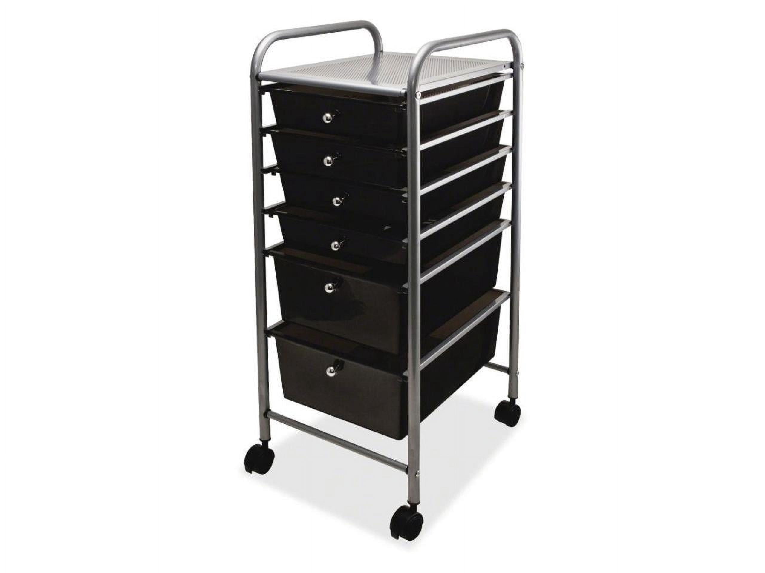 Advantus Portable Drawer Organizer, 13w x 15 3/8d x 32 1/8h, Smoke/Matte Gray