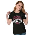 thumbnail image 4 of Pink Power Breast Cancer Awareness Womens Slim Fit Graphic Tee Brisco Brands S, 4 of 5