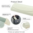 thumbnail image 3 of Portable Leather Spectacle Case Hard Shell, Compression-Resistant Sunglasses Bag, Lightweight unisex Spectacle Case(Light yellow), 3 of 6