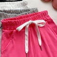 thumbnail image 6 of GiLiling Girls Casual Knit Shorts, Elastic Waist Drawstring Side Pockets Comfy Summer Shorts for Kids Active Wear (Grey, 11-12 Years), 6 of 6
