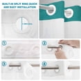 thumbnail image 2 of No Hook Shower Curtain with Built-in Rings - Turquoise Purple Gradient Washable Waterproof Fabric Bathroom Curtains for Hotel,Rentals, Stall 36 X 78 Inch , Abstract Watercolor, 2 of 8