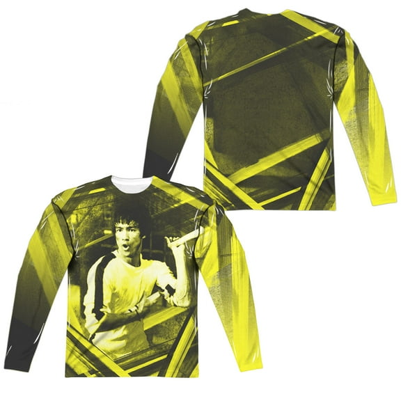 Bruce Lee - Stripes (Front/Back Print) - Regular Fit Long Sleeve Shirt - XXX-Large