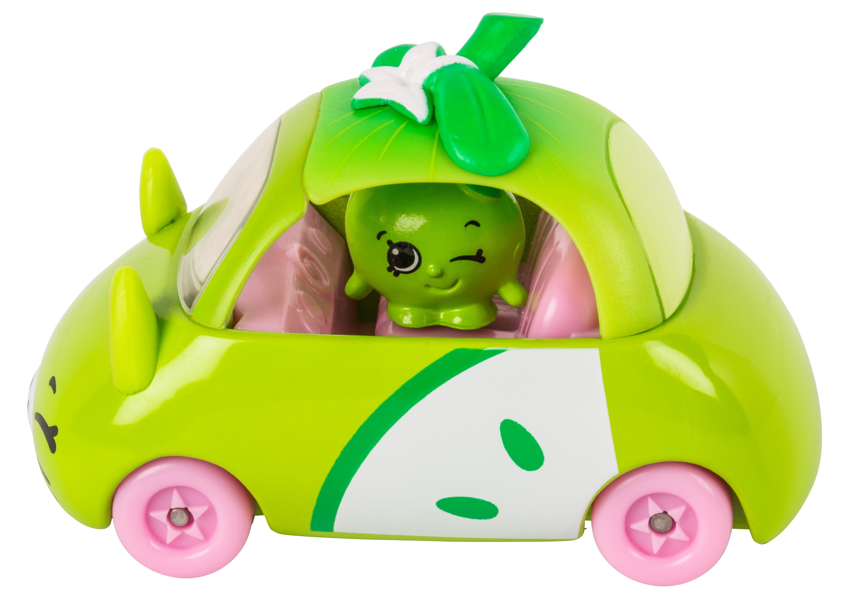 Shopkins Cutie Cars Set Of 3 Peely Apple, Kiwi & Strawberry & Exclusive  Figures