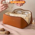 thumbnail image 4 of El bolso cosmético, las señoras portátiles de gran capacidad y de alto valor lavan el bolso del almacenamiento, hecho del cuero de la PU, 4 of 5