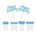 thumbnail image 4 of 2 piezas para decoración de tartas, de confeti para bebé, palillos para postre, decoración para cupcakes Macarena topper de pastel de feliz cumpleaños, 4 of 5