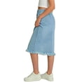 thumbnail image 5 of Edvintorg Denim Skirt Girls Summer High Waisted Casual Midi Jean Skirts with Pockets Clothes for Girls Size 5-15, 5 of 7