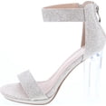 thumbnail image 2 of Top Moda Womens Davita-1 Transparent Lucite Metallic Party Dress High Heels Shoes, 2 of 4