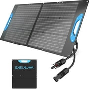 ENERNOVA 100W Portable Solar Panel for Solar Generator, IP68 Waterproof, Foldable Solar Charger with Female and Male Connectors, High-Efficiency Battery Charger for Outdoor Camping Van RV Trip