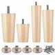 thumbnail image 1 of Solid Wood Furniture Legs Chair Legs Dressing Table Legs Sofa Replacement Legs With Rubber Protective Pads And Pre-drilled Screws, 1 of 4