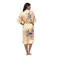 thumbnail image 2 of Medium Length Womens Robes, Sizes 2 to 18, Bride and Bridesmaid Robe - Floral Sleepwear, 2 of 7