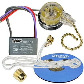 Hqrp Kit Ceiling Fan Capacitor Cbb61 5uf 6 5uf 6 5uf 5 Wire And 3