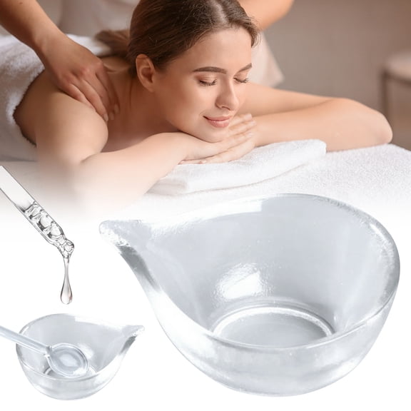 Small Glass Bowl for Serum, 1 Piece - Massage Bowl Glass Mixing Bowl for Spa Beauty Tool, Easter Mother'S Day Gift Makeup Organizers