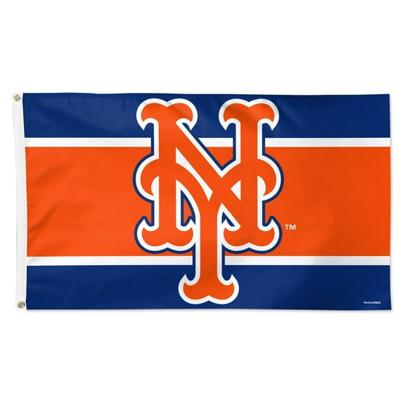 WinCraft New York Mets 3' x 5' Horizontal Stripe Deluxe Single-Sided Flag